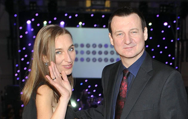 Robert Więckiewicz z żoną