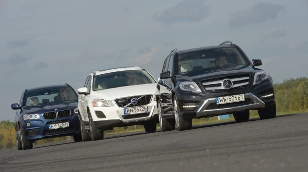 X3 jest twarde, a GLK miękki, ale oba prowadzą się znacznie lepiej niż XC60.