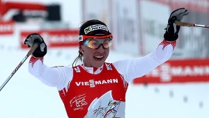 Justyna Kowalczyk po biegu na 15 kilometrów