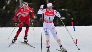 Charlotte Kalla (z prawej) biegła znakomicie