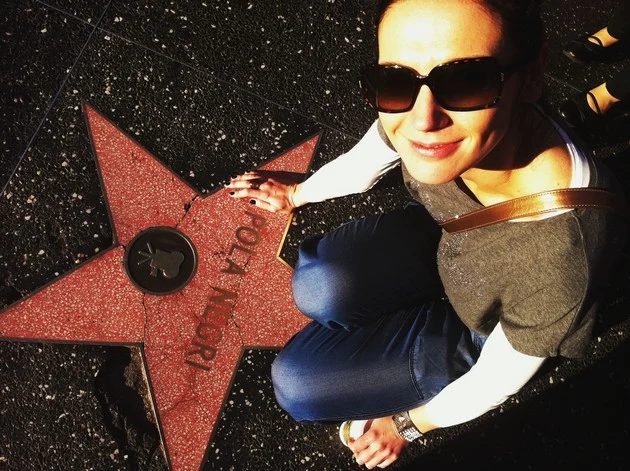 Andżelika Piechowiak przy gwieździe ukochanej Poli Negri Andżelika Piechowiak przy gwieździe ukochanej Poli Negri