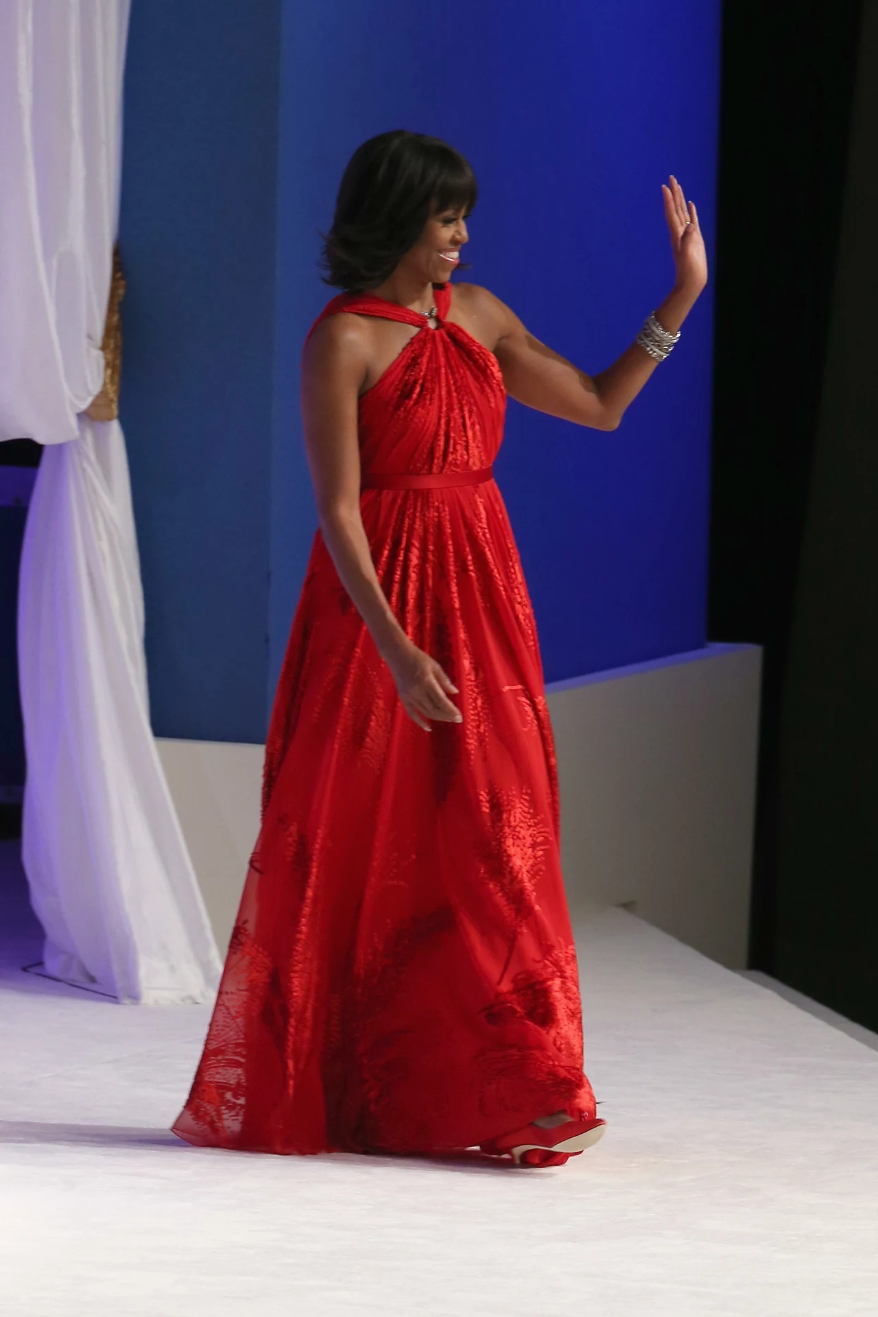 Michelle Obama w czerwonej sukience Michelle Obama w czerwonej sukience