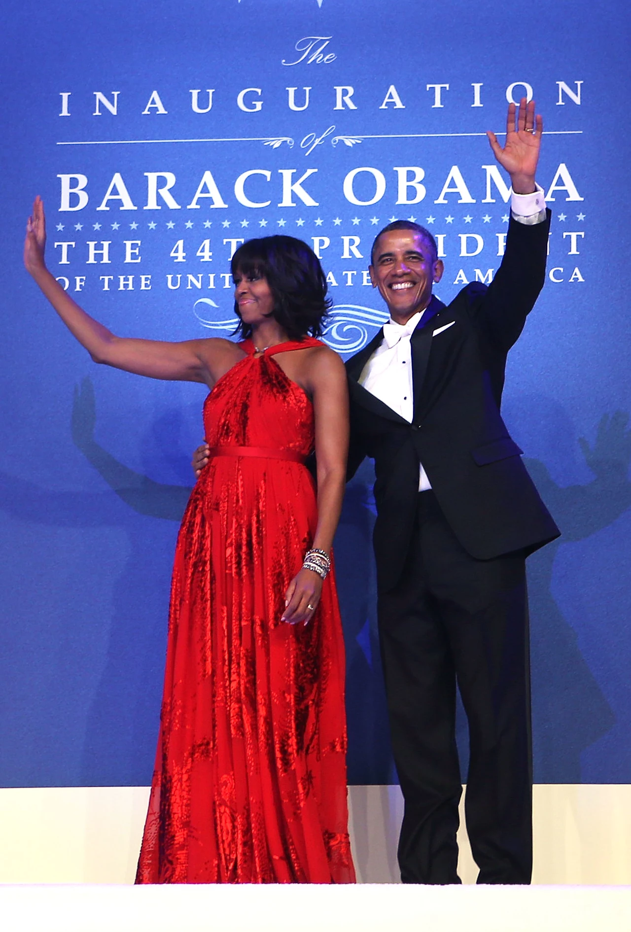 Michelle Obama w czerwonej sukience Michelle Obama w czerwonej sukience
