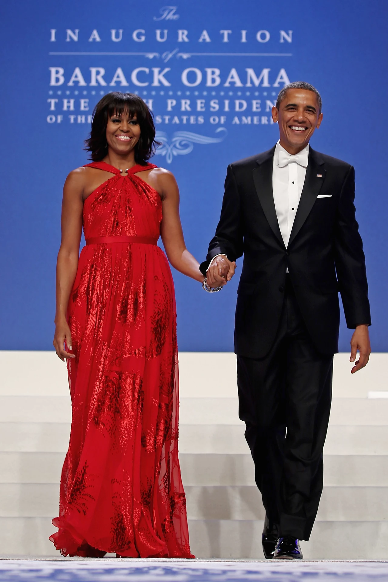 Michelle Obama w czerwonej sukience Michelle Obama w czerwonej sukience