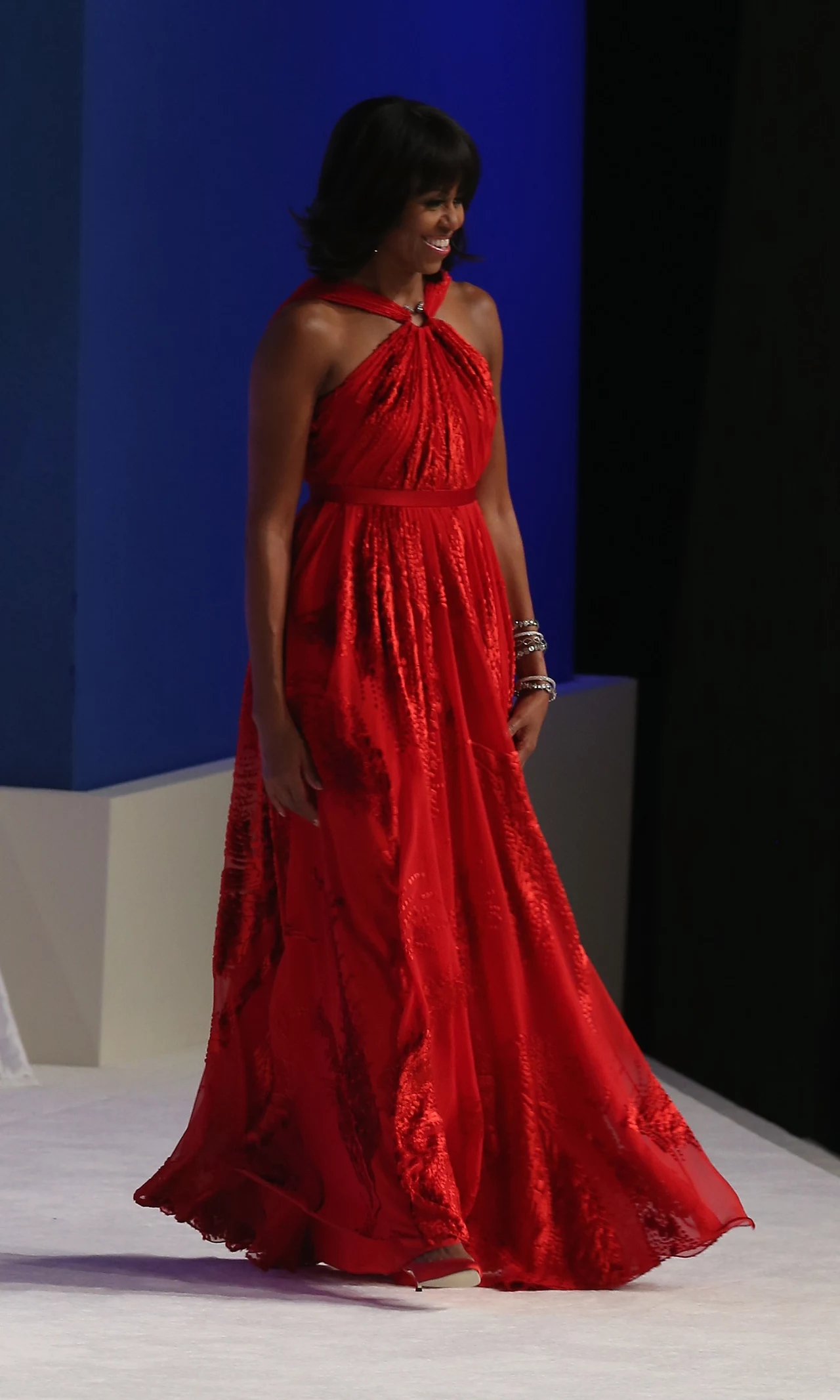 Michelle Obama w czerwonej sukience Michelle Obama w czerwonej sukience