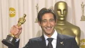 Adrien Brody ze statuetką Oscara