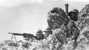 Stanowisko rkm w walkach o Narvik