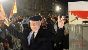 Lech Wałęsa podczas uroczystości w 20. rocznicę upadku muru berlińskiego