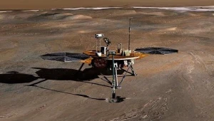 Symulacja laboratorium naukowego Phoenix na powierzchni Marsa