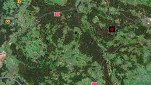 Zaznaczenie: Wieś Lipno, w której odkryto wały