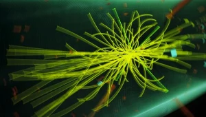 Zderzenie cząstek podczas eksperymentu CMS