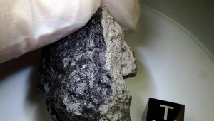 Fragment meteorytu, który spadł w Maroku