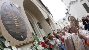 Poświęcenie tablicy upamiętniającej Śluby Narodu Polskiego, fot. Waldemar Deska