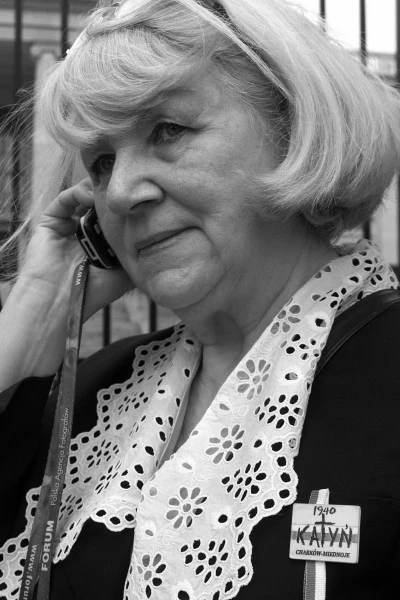 Przewodnicząca Polskiej Fundacji Katyńskiej Bożena Mamontowicz Łojek, fot. Leszek Kasprzak