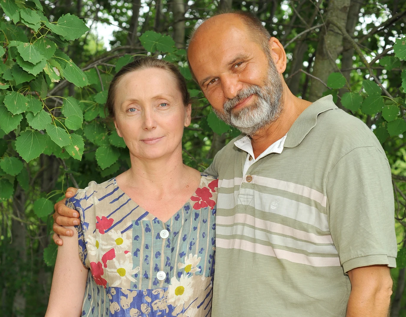 Z serialową żoną Anią Wrońską (Joanna Fertacz). Z serialową żoną Anią Wrońską (Joanna Fertacz).
