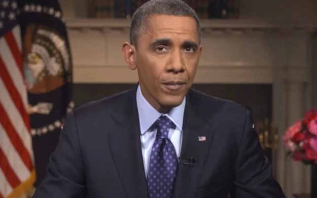 Prezydent Obama - kadr z wideo chatu w usłudze Google Plus