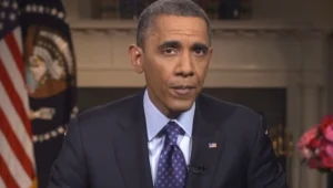 Prezydent Obama - kadr z wideo chatu w usłudze Google Plus