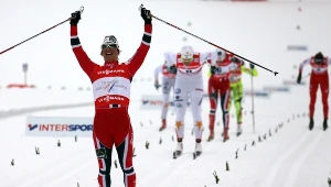 Marit Bjoergen na mecie, Justyna Kowalczyk jeszcze nie