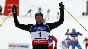 Dario Cologna na mecie