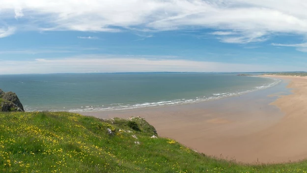 Miejsce 10. Rhossili Bay, Rhossili, Swansea - Walia, Wielka Brytania