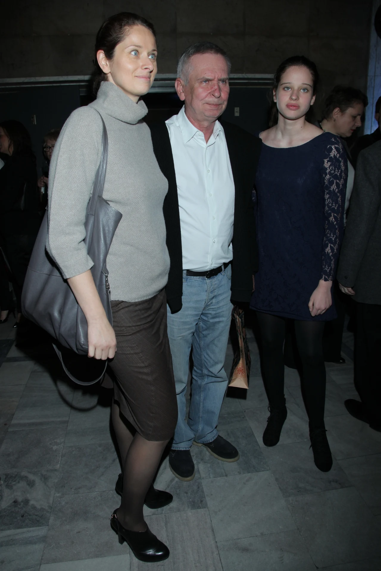 Krzysztof Materna z żoną i córką Krzysztof Materna z żoną i córką