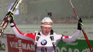 Magdalena Gwizdoń cieszy się na mecie biegu w Soczi