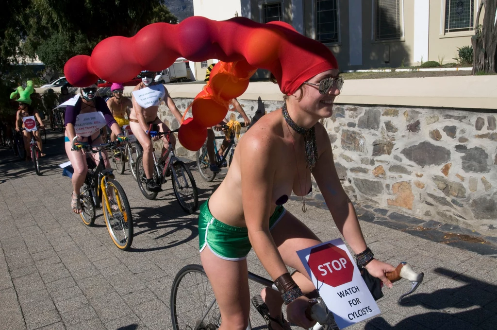 Rowerzyści bawili się świetnie w czasie protestu