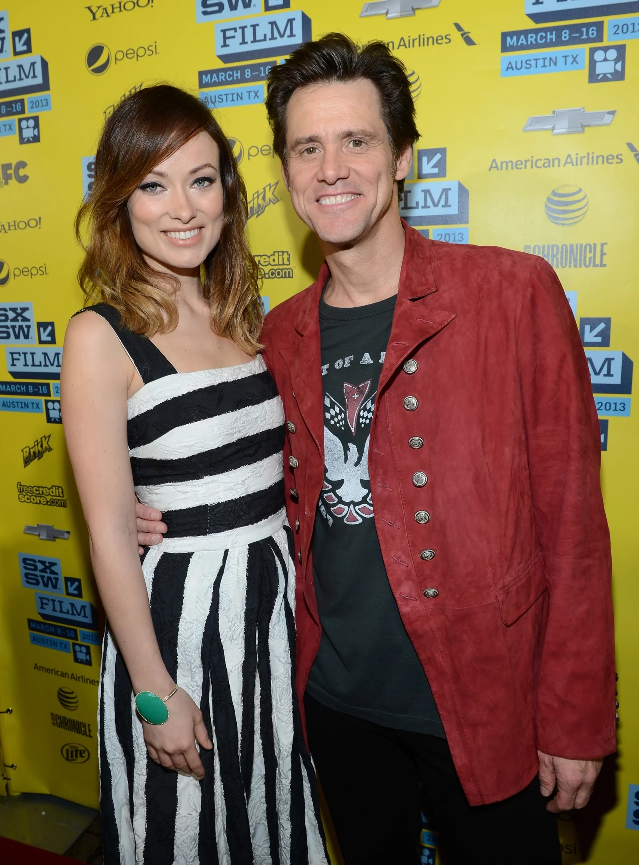 Jim Carrey i Olivia Wilde podczas promocji filmu Niewiarygodny Burt Wonderstone Jim Carrey i Olivia Wilde podczas promocji filmu Niewiarygodny Burt Wonderstone
