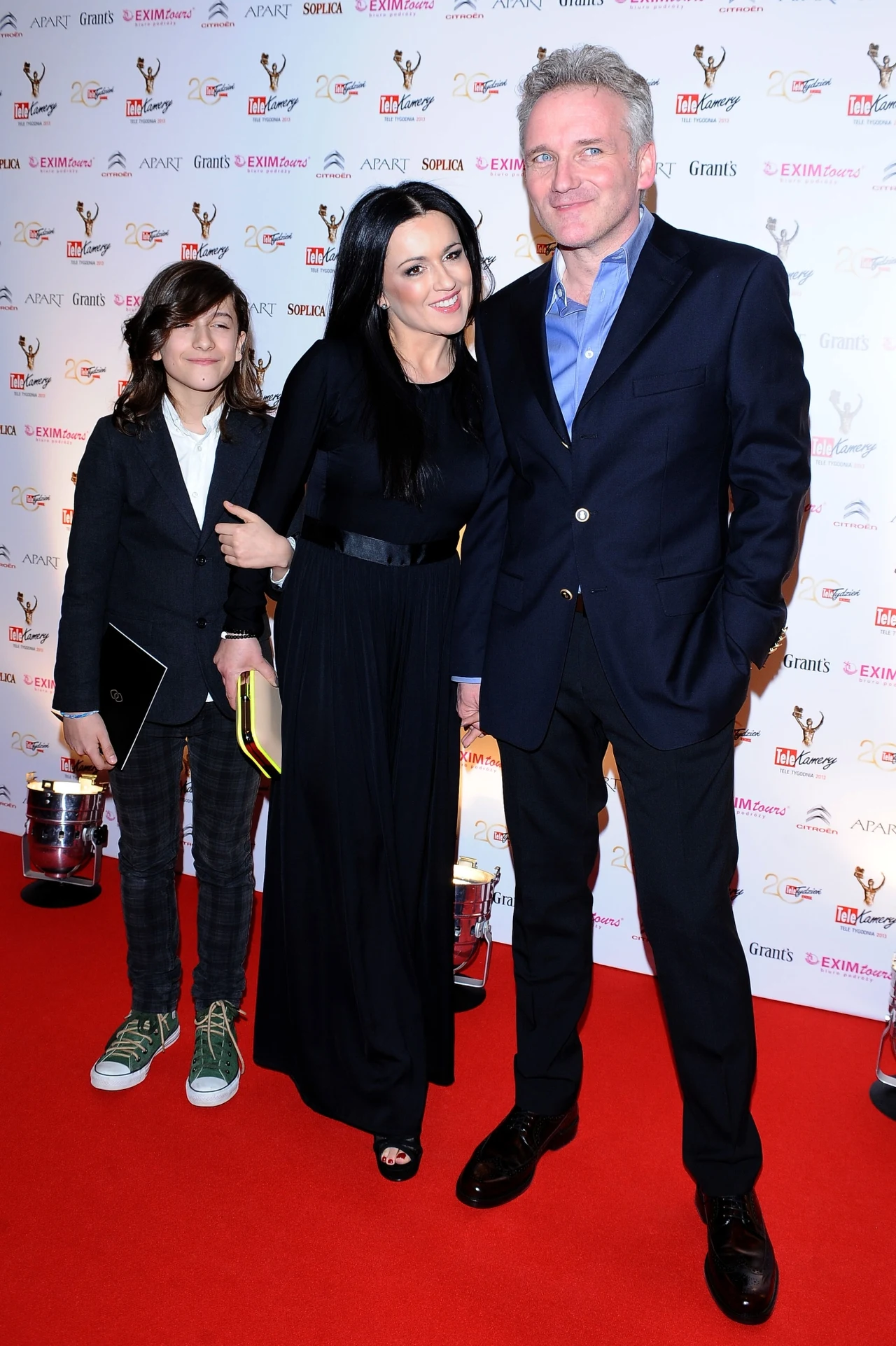 Beata Tadla z synem i Jarosławem Kretem Beata Tadla z synem i Jarosławem Kretem