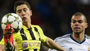 Robert Lewandowski z Borussii Dortmund i Pepe z Realu Madryt