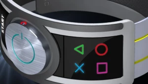 PlayStation Pulsce Controller - fragment zdjęcia zamieszczonego na stronie ps4playstation4.com. Grafika przedstawia prototyp urządzenia