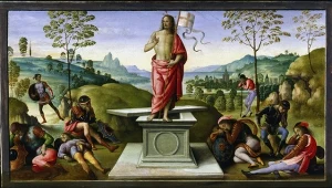 "Zmartwychwstanie" (1495) Pietro Perugino, Muzeum Sztuk Pięknych w Rouen