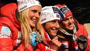 Therese Johaug, Marit Bjoergen i Heidi Weng