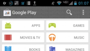 Nowy wygląd sklepu Google Play przedstawiony na screenie 