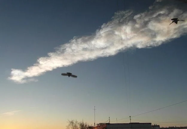 Meteoryt nad Czelabińskiem. Fot. Ria Novosti Meteoryt nad Czelabińskiem. Fot. Ria Novosti