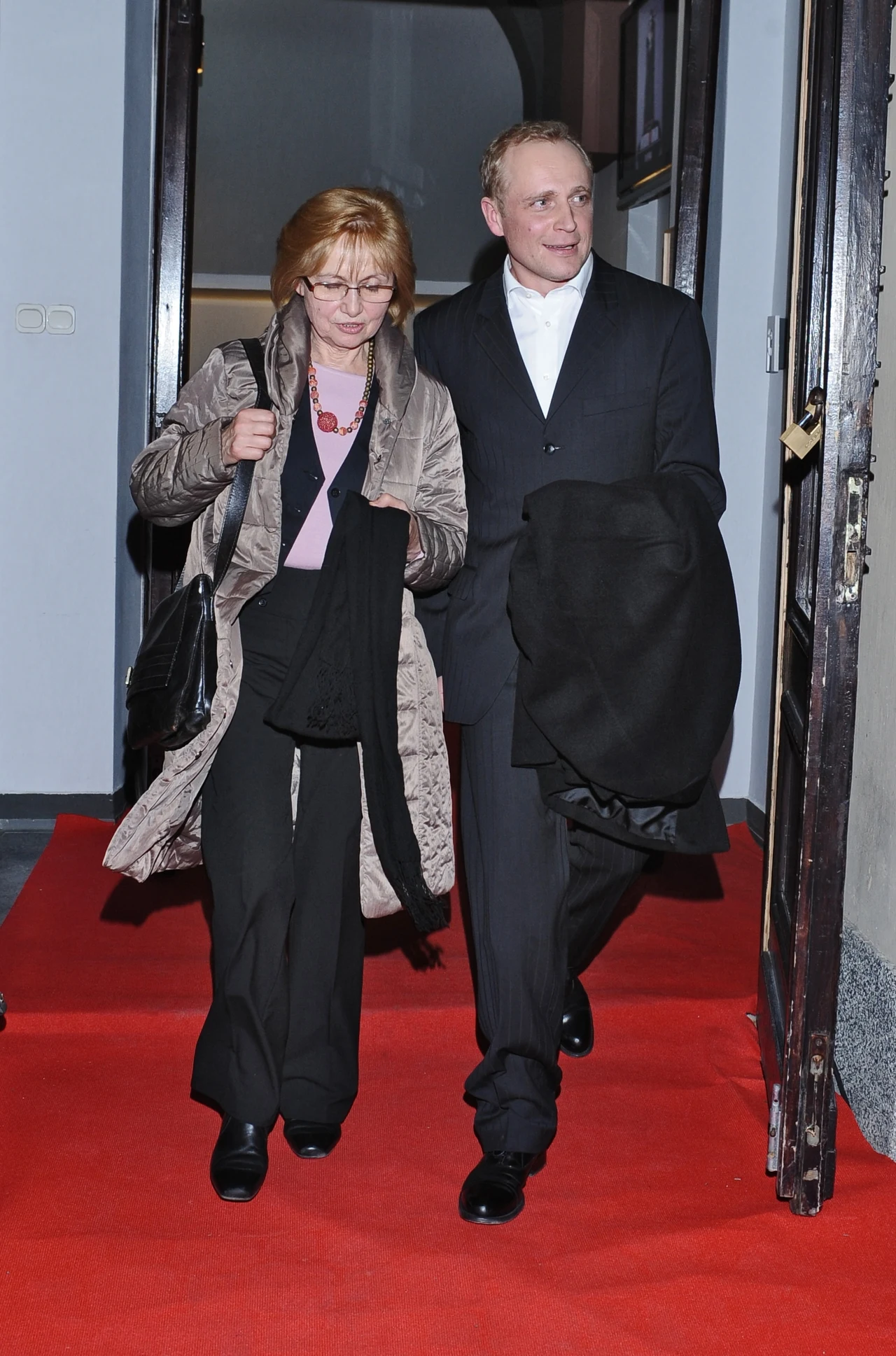 Piotr Adamczyk z mamą