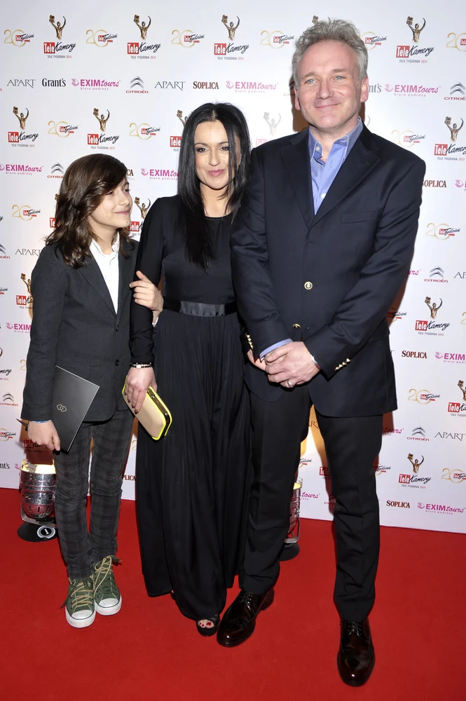 Beata Tadla z synem, Jarosław Kret Beata Tadla z synem, Jarosław Kret