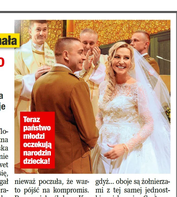 Sylwia Gruchała i Marek Bączek przed ołtarzem Sylwia Gruchała i Marek Bączek przed ołtarzem