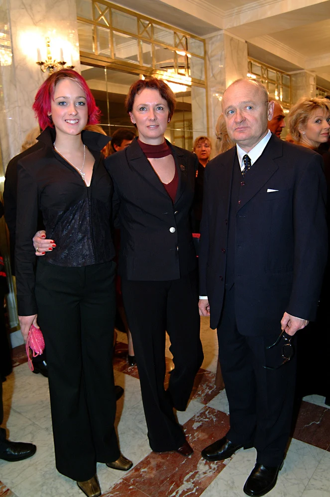 Maciej Damięcki z żoną Joanną i córką Matyldą Maciej Damięcki z żoną Joanną i córką Matyldą