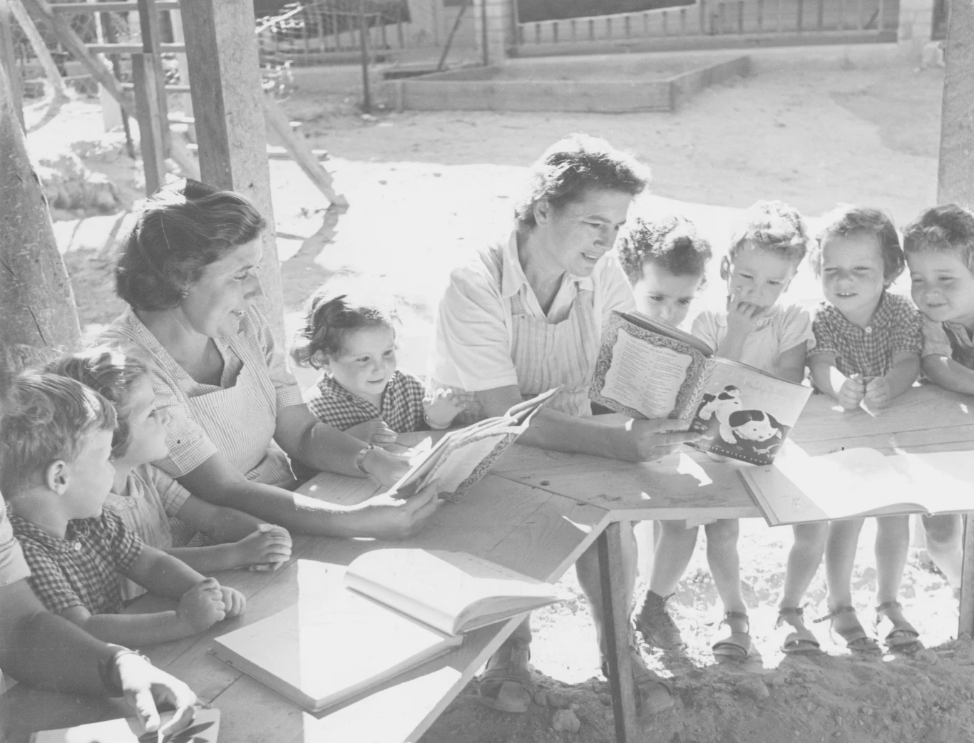 Życie codzienne dzieci w kibucach, 1955