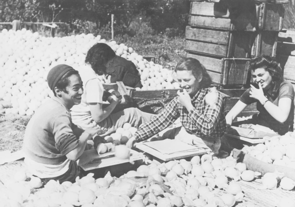 Życie codzienne dzieci w kibucach, kibuc Ein Szemer 1944 Życie codzienne dzieci w kibucach, kibuc Ein Szemer 1944