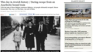 Obraz strony z zamieszczonym artykułem, w którym pada sformułowanie "death camp in Poland"