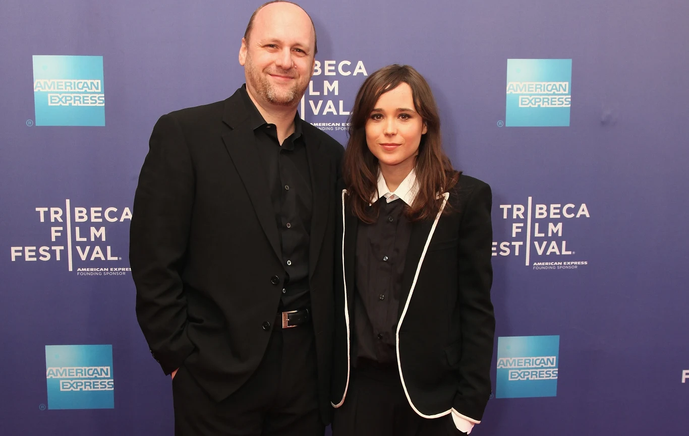 Aktorka Ellen Page w towarzystwie Davida Cage'a z Quantic Dream