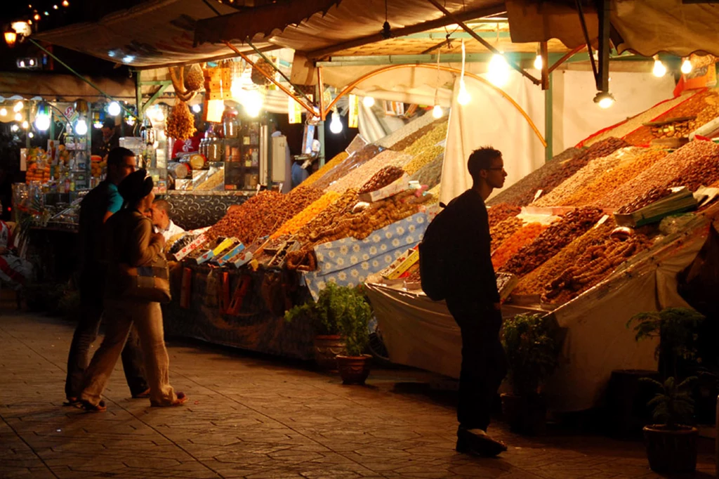 Souk nocą, Marakesz