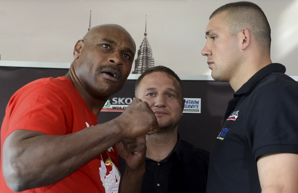 Krzysztof Zimnoch i były mistrz świata wagi ciężkiej Amerykanin Oliver McCall