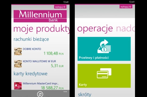 Bank Millennium z aplikacją dla Windows Phone 8