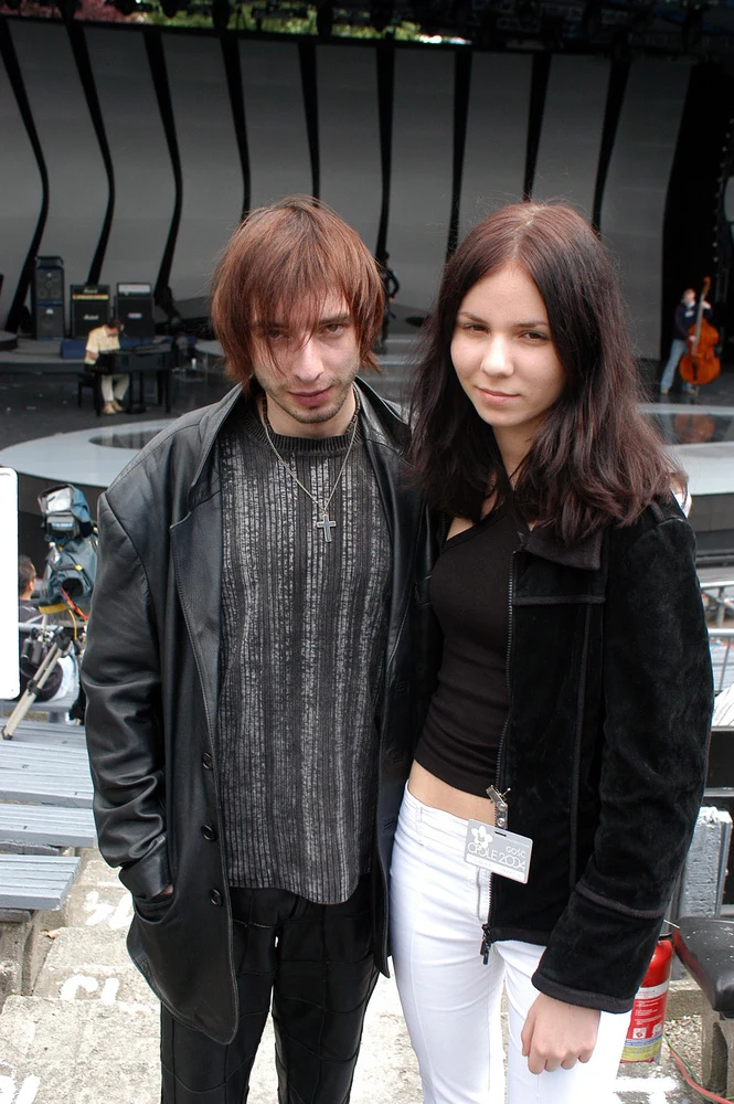 Adam Konkol z żoną - 2004 r.