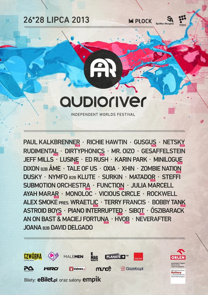 Audioriver 2013 - oficjalny plakat festiwalu