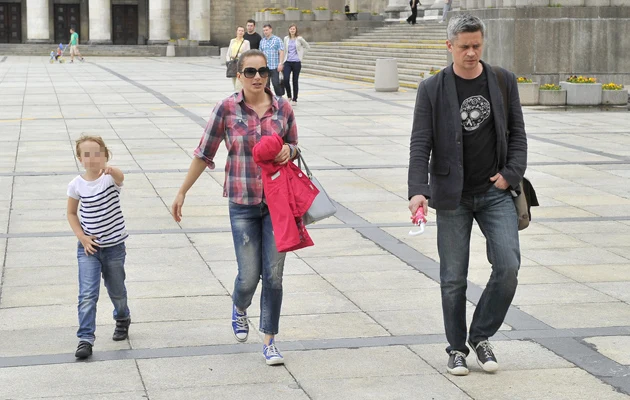 Anna Dereszowska i Piotr Grabowski z córką Leną
