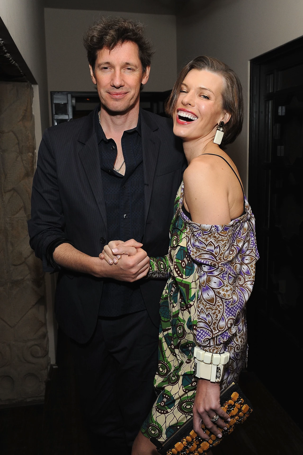 Milla Jovovich z mężem Milla Jovovich z mężem